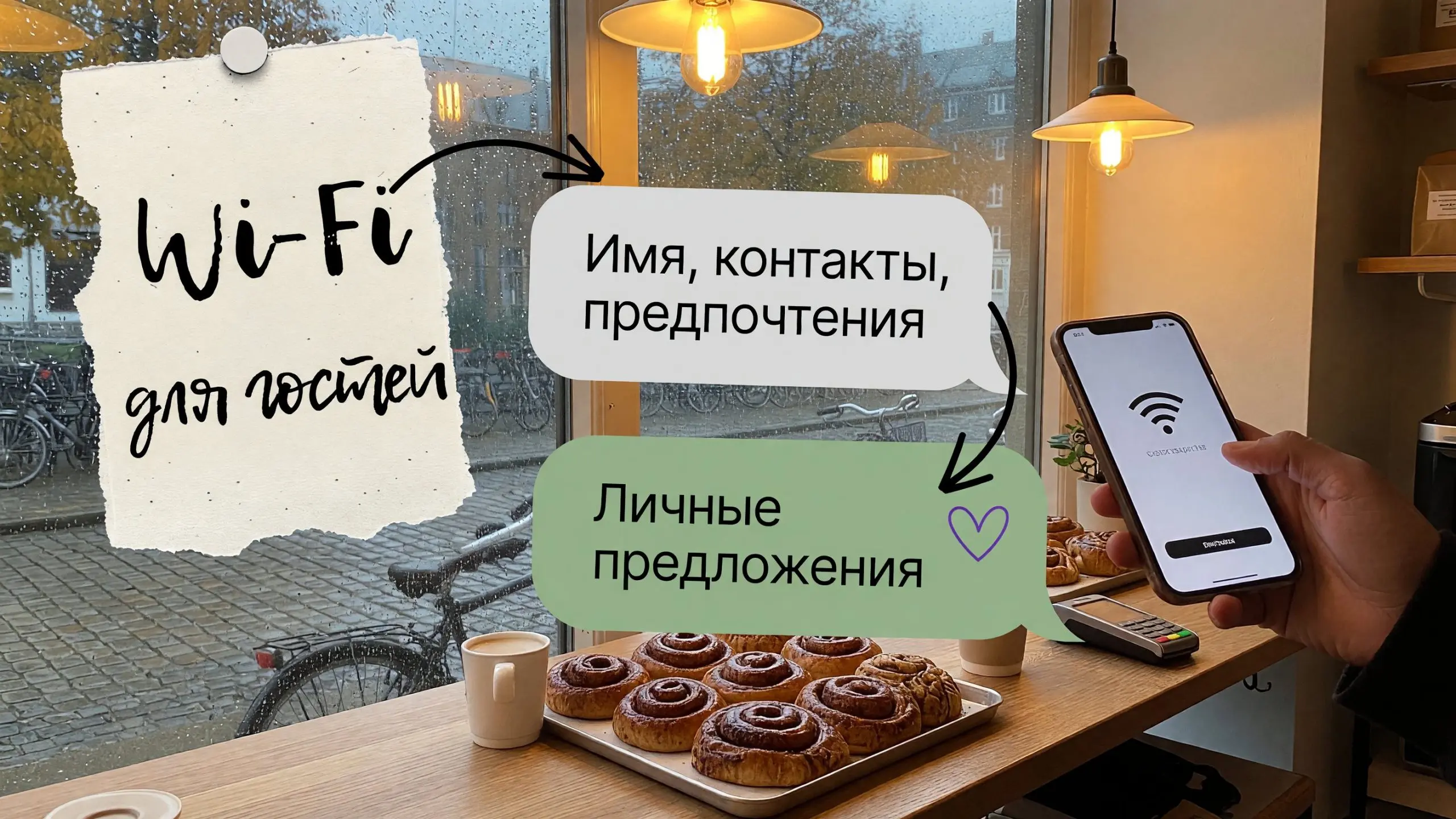 Гостевой Wi-Fi в пекарне: имя, контакты и предпочтения гостей превращаются в личные предложения